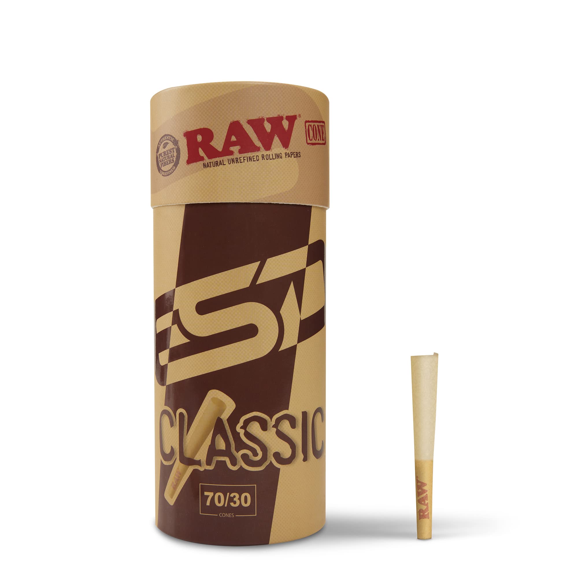 RAW conos Small Dogwalker Mini vista frontal con empaque, conveniencia inmediata