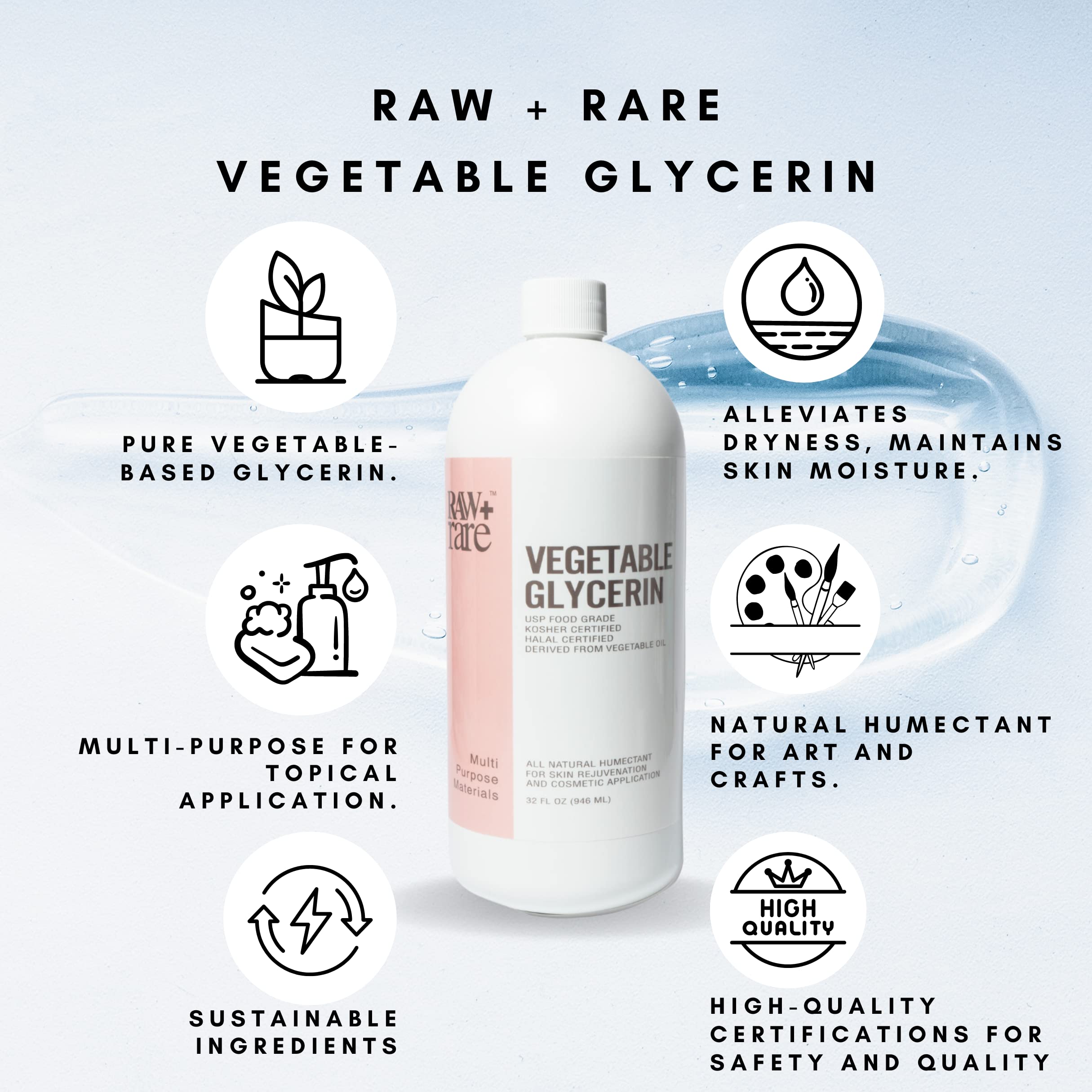 Raw Plus Rare envase con asa ergonómica para transporte fácil y vertido controlado