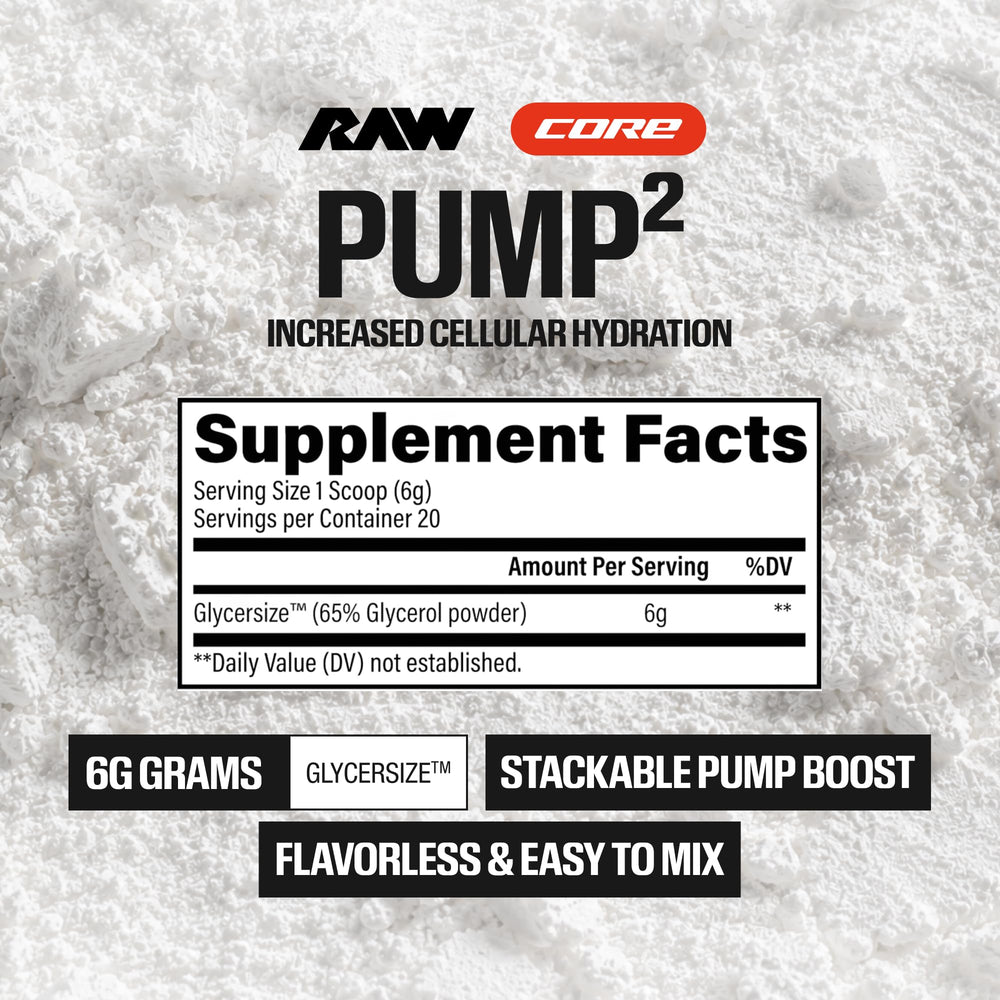 Primer plano del polvo RAW Pump2 con textura fina que facilita la mezcla y sin sabor