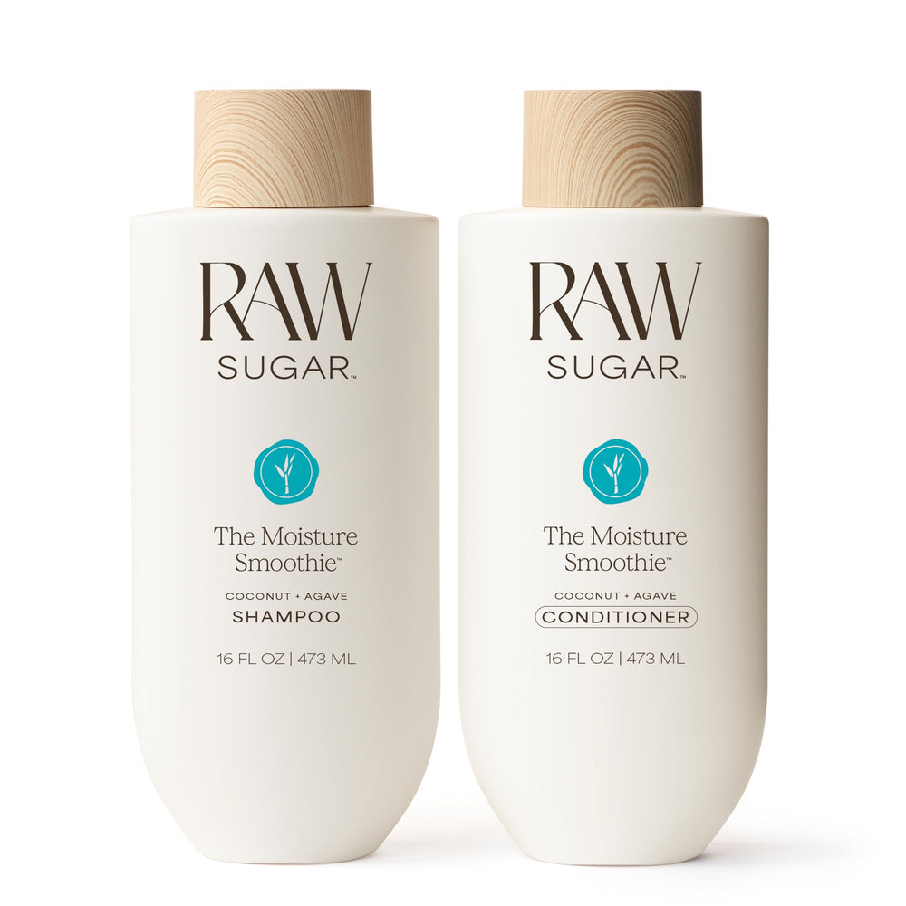 Raw Sugar duo frente del empaque mostrando botellas y beneficios visibles