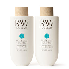 Raw Sugar duo frente del empaque mostrando botellas y beneficios visibles
