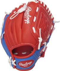 Rawlings detalle del cierre del guante que facilita atrapar para niños