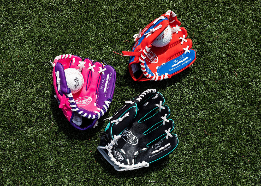 Rawlings detalle de etiqueta y costuras que indican durabilidad y acabado