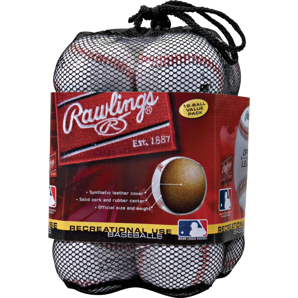 Rawlings frontal de la bolsa de 12 pelotas, transporte fácil