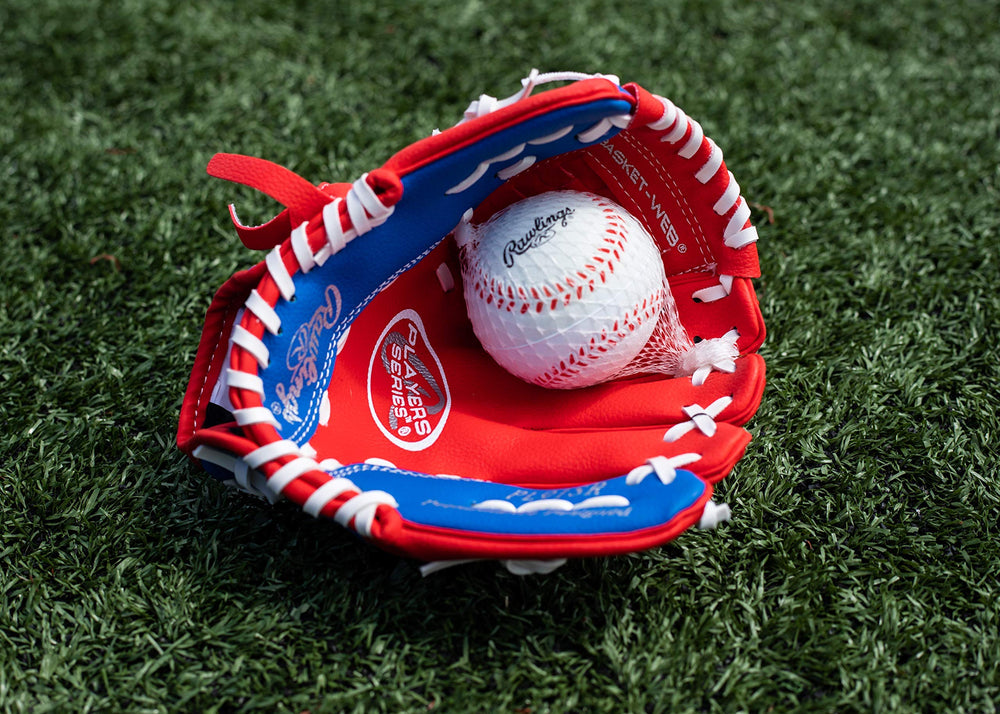 Rawlings guante con pelota incluida ideal para prácticas iniciales