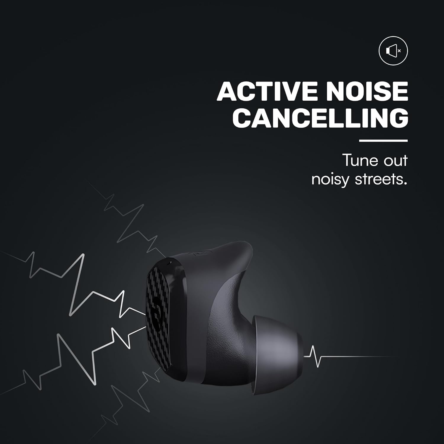 Raycon Impact primer plano del driver que sugiere sonido claro