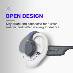 Raycon auriculares en uso mientras se corre destacando seguridad y estabilidad