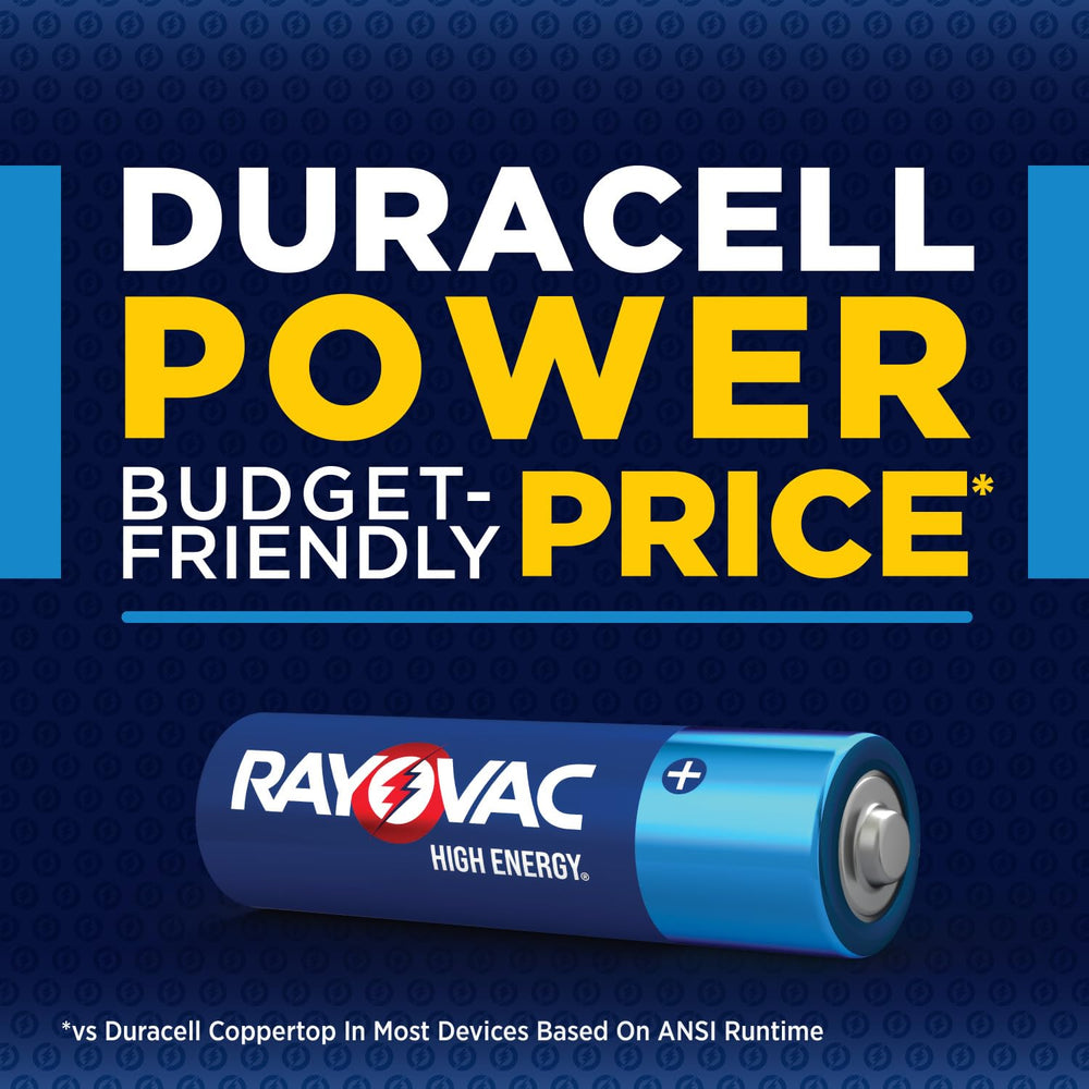 Rayovac single AA cell close-up highlighting texture and reliable contact