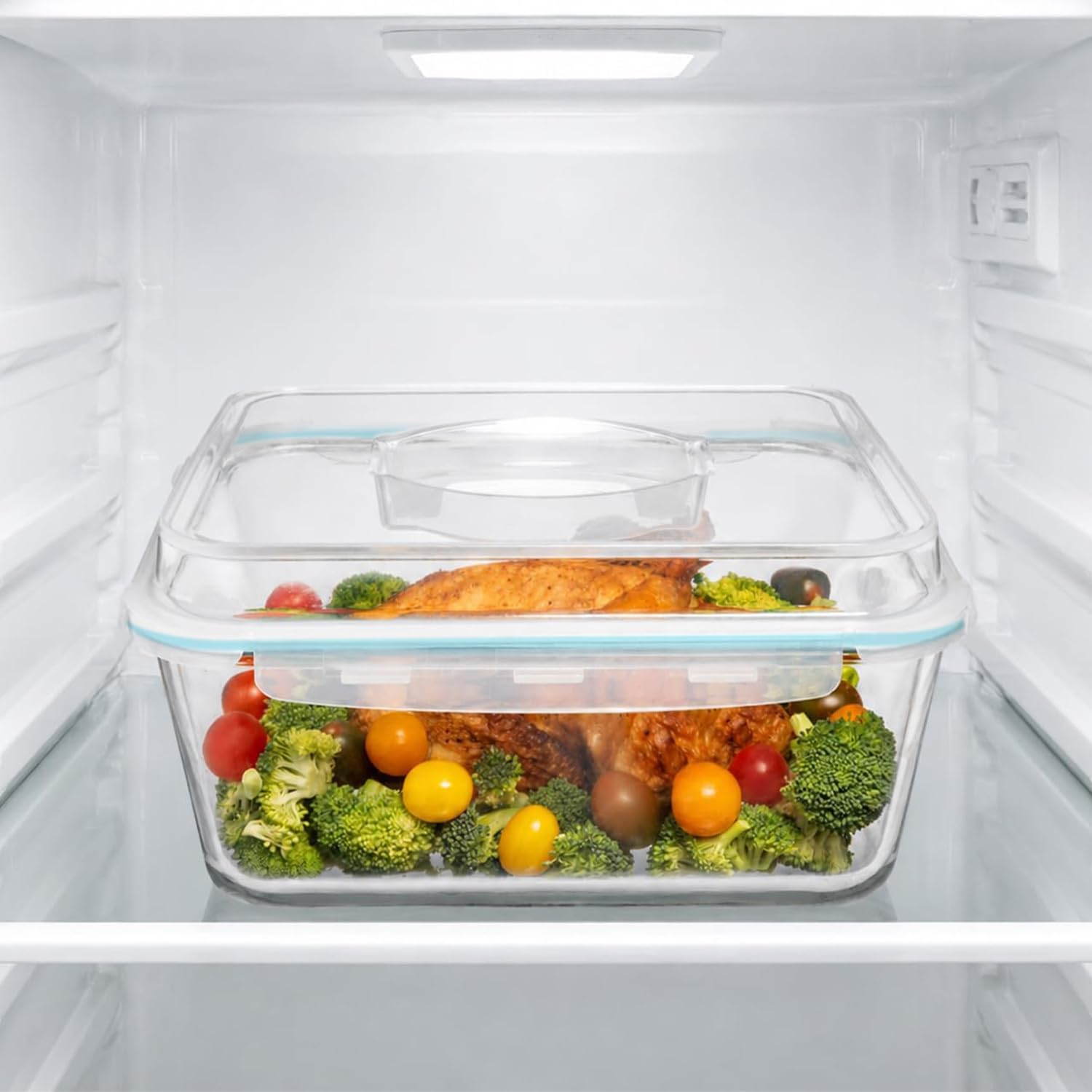Razab interior con alimentos guardados manteniendo frescura