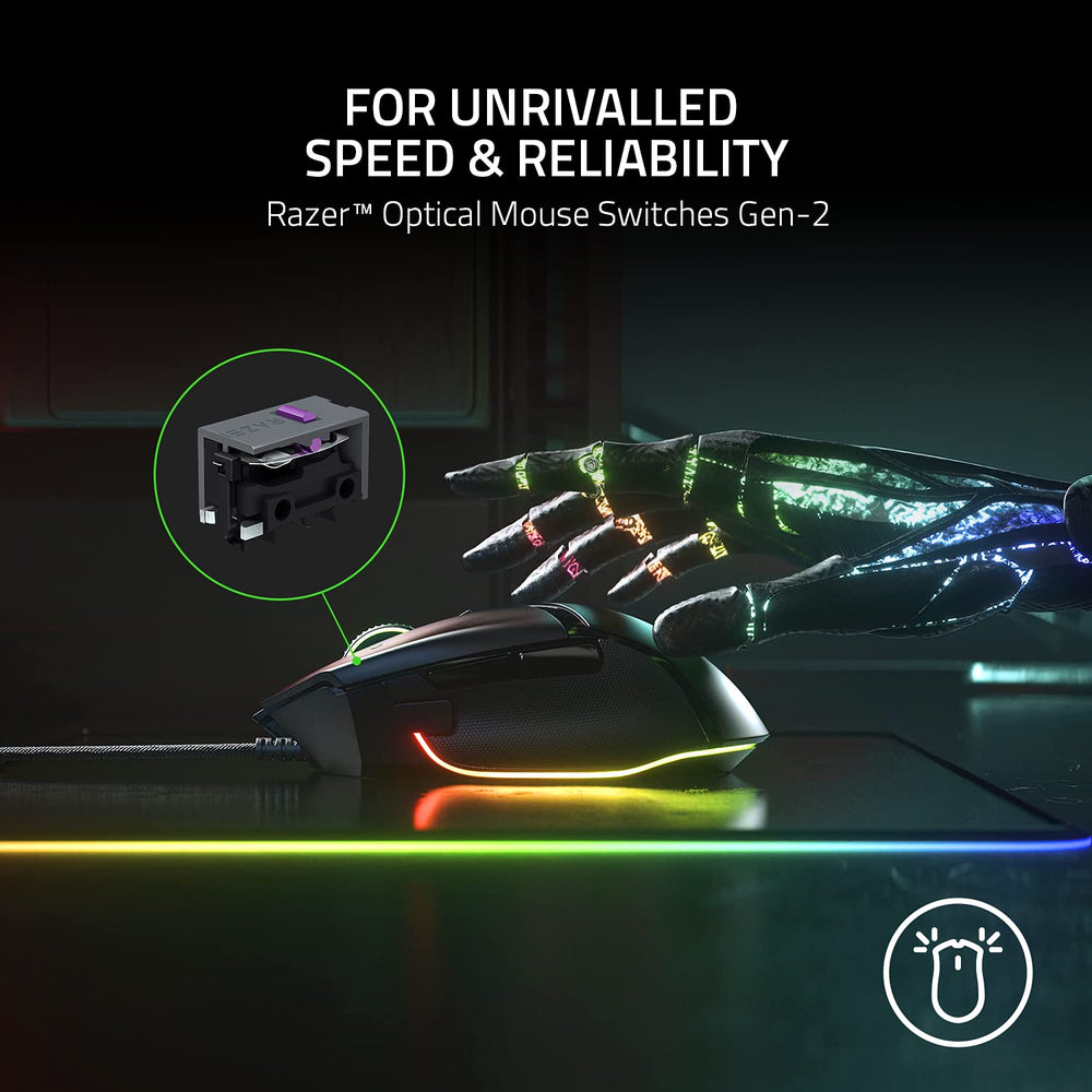Razer Basilisk V3 comparación de tamaño para referencia del agarre
