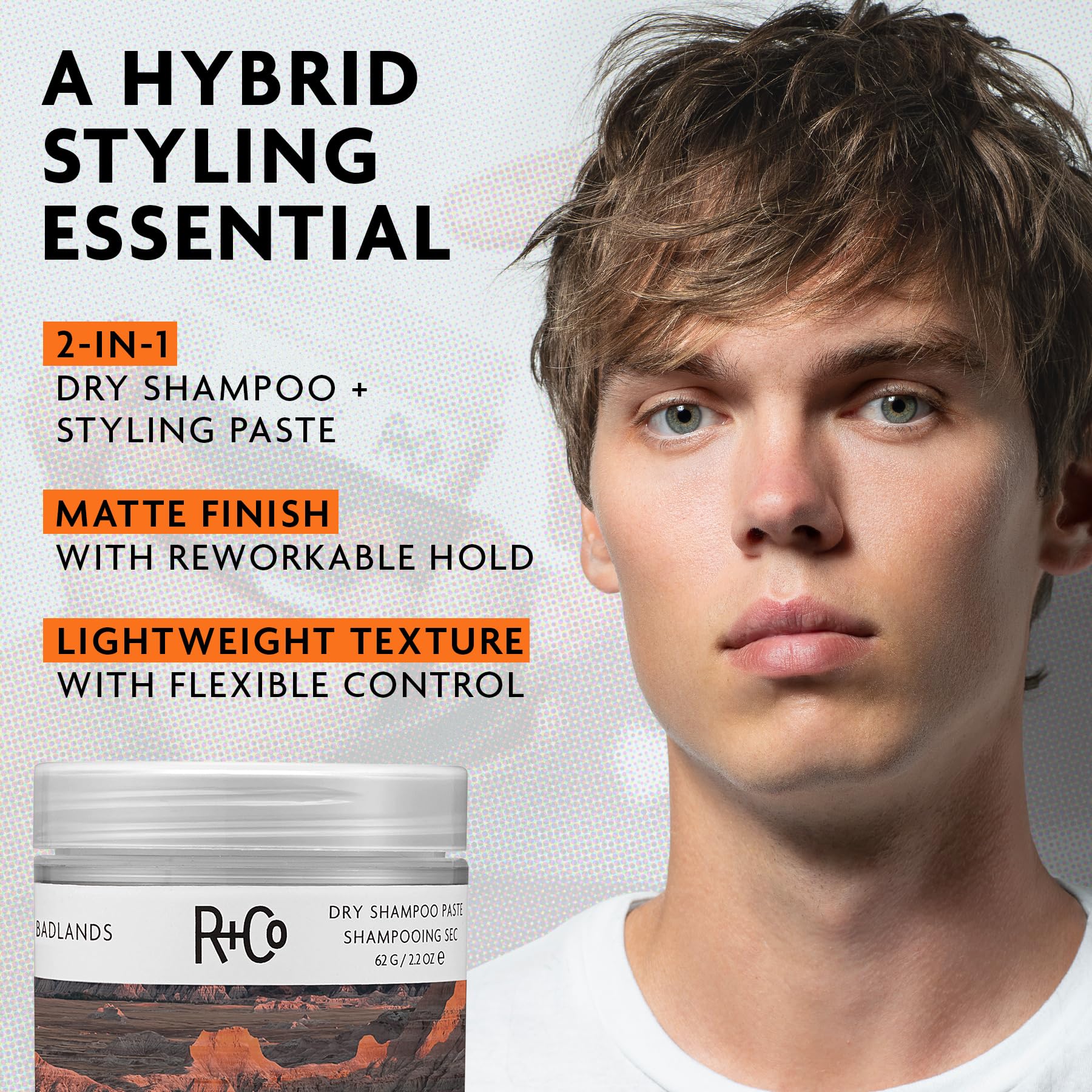 R+Co Badlands aplicado en manos demostrando uso y control de producto