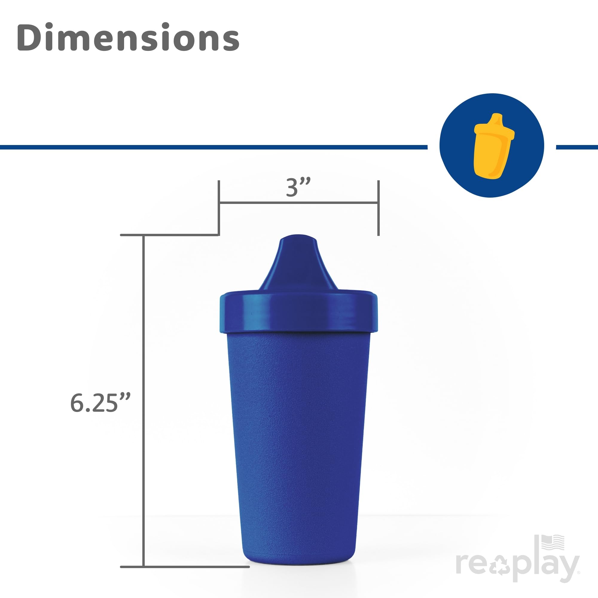 Re-Play vaso en mesa infantil, ideal para comidas familiares y guardería