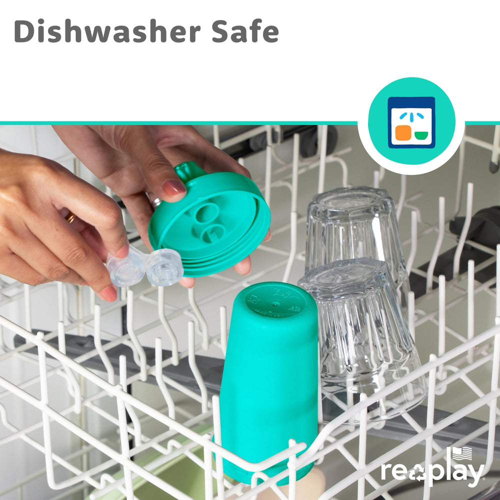 Re-Play vaso dentro del microondas, apto para calentar con seguridad