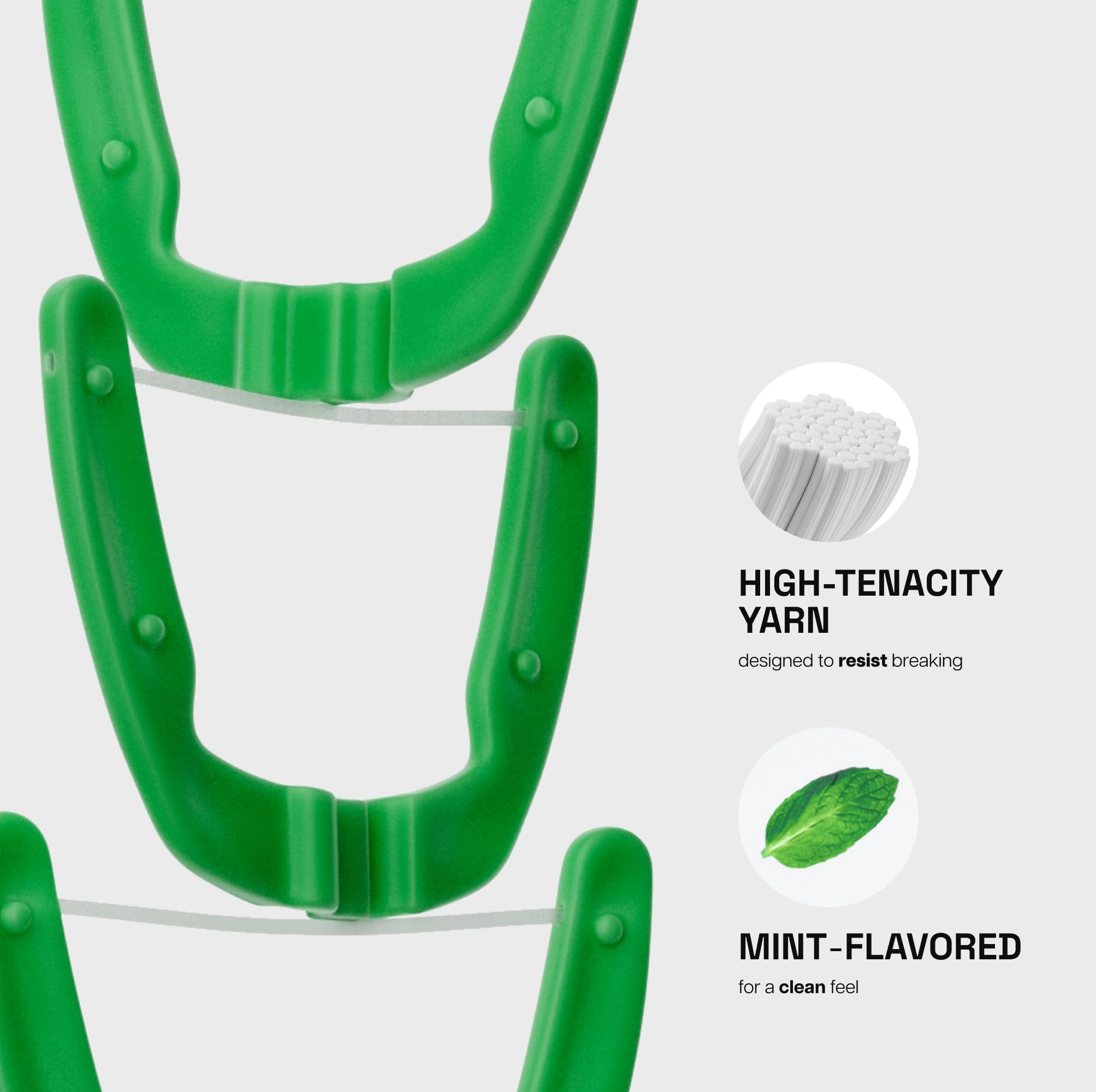 REACH detalle del hilo resistente que evita deshilachado y roturas