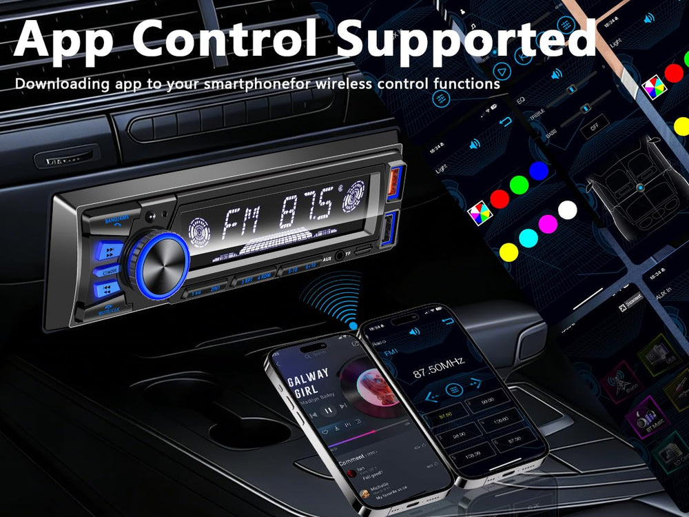 REAKOSOUND seven backlight colors demonstrated to match cabin ambiance