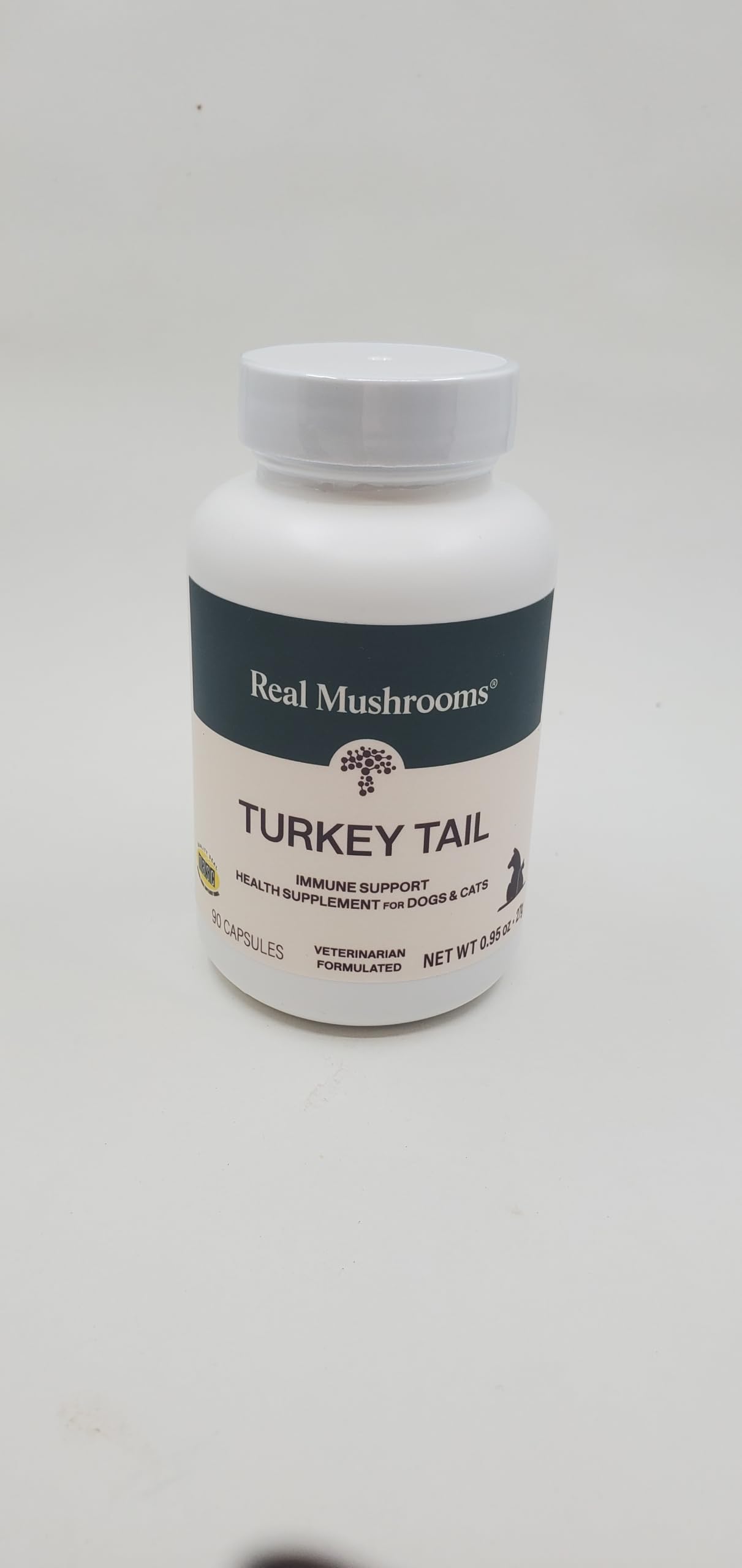 Real Mushrooms etiqueta nutricional legible, transparencia de ingredientes