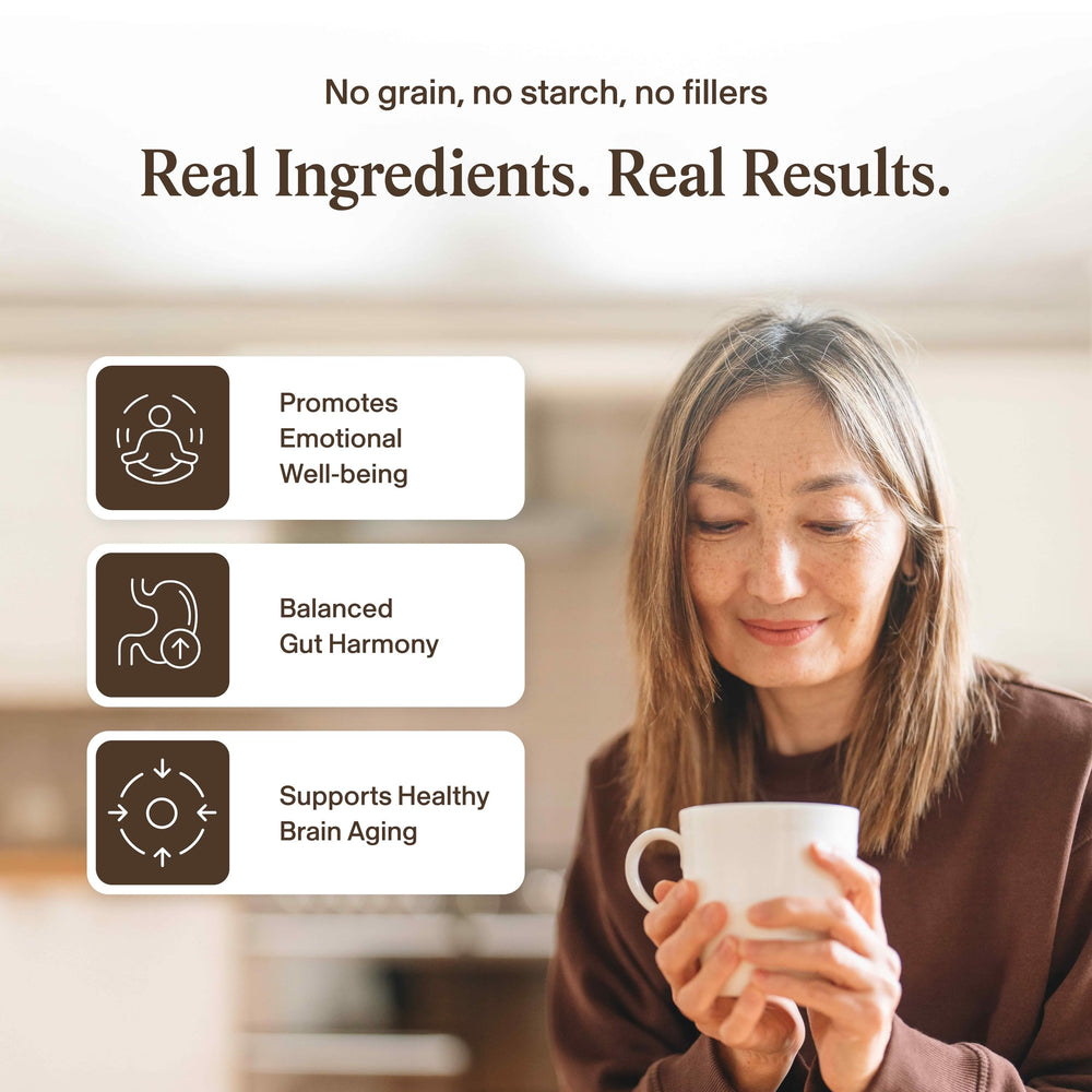 Real Mushrooms etiqueta detallada con información de beta-glucanos verificados