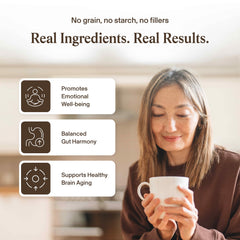 Real Mushrooms etiqueta detallada con información de beta-glucanos verificados