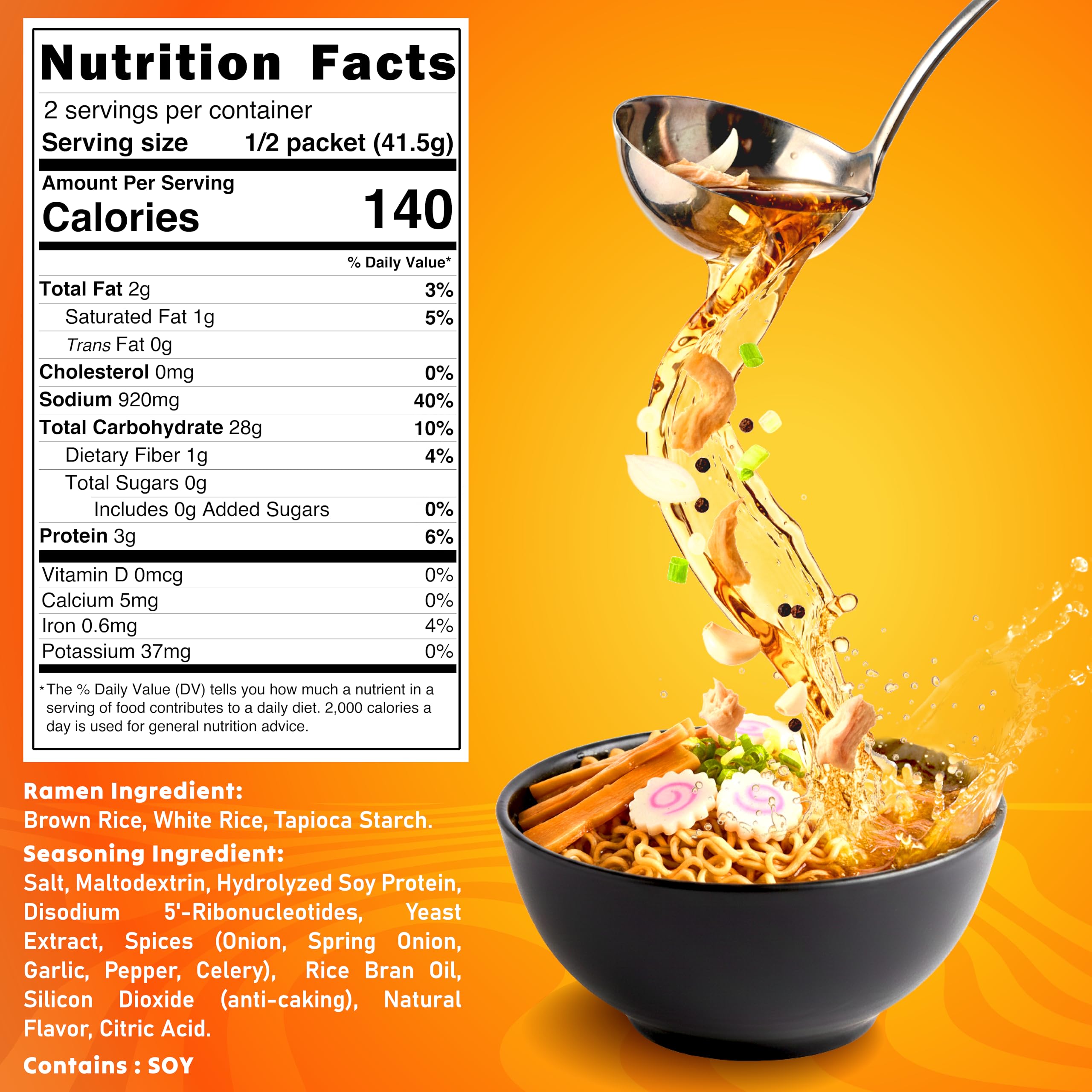 Real Naturals granos de arroz integral usados como base nutritiva en fideos