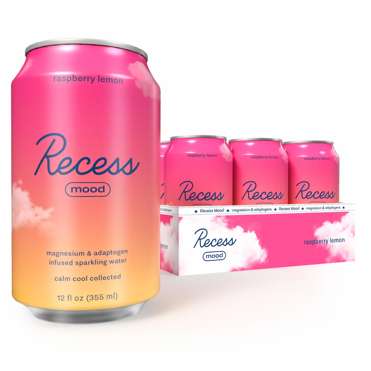 Recess lata frontal mostrando diseño y beneficio relajante