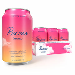 Recess lata frontal mostrando diseño y beneficio relajante