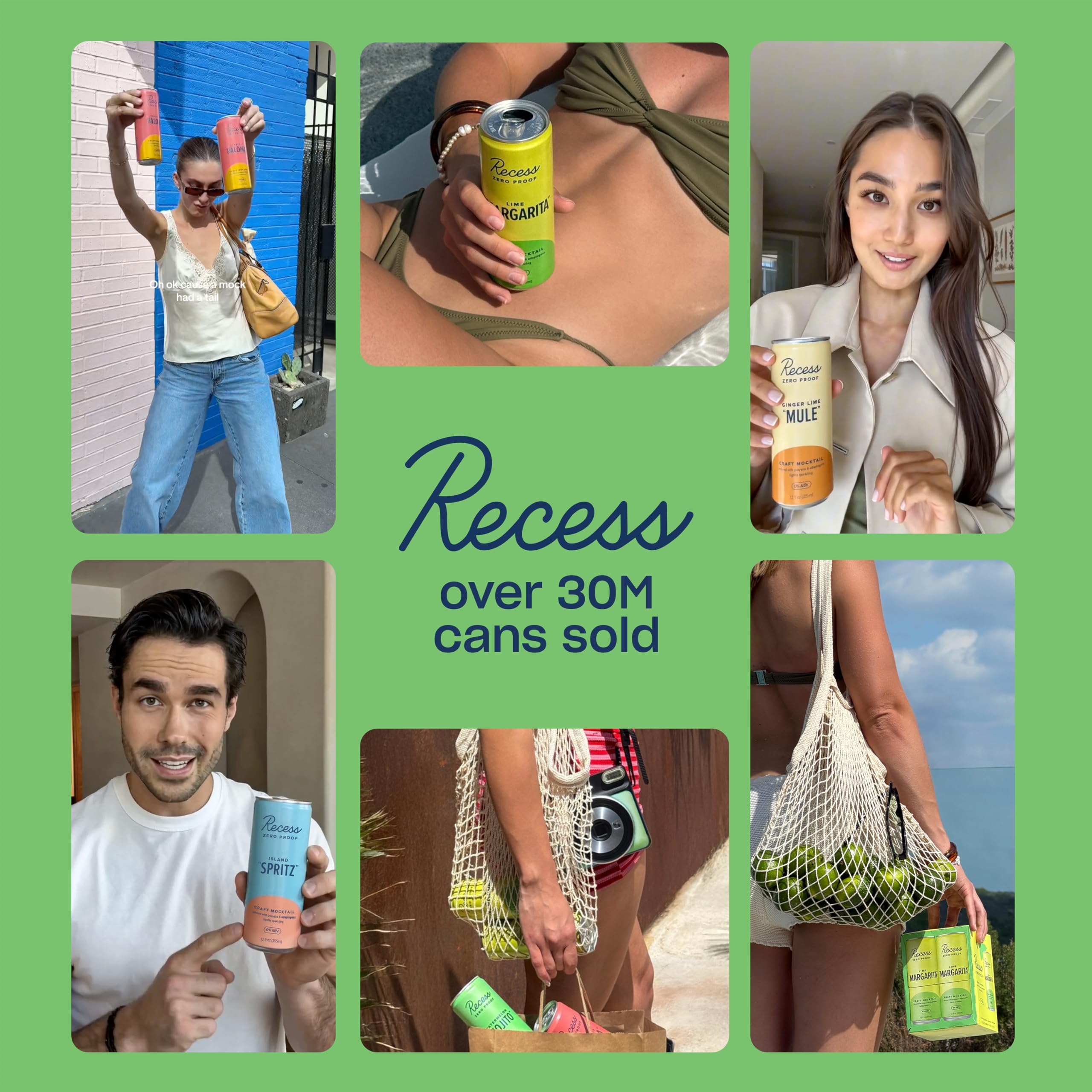 Recess lata en mesa de fiesta, alternativa sin alcohol para eventos