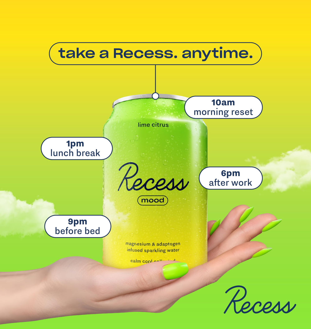 Recess cierre de lata y detalle metálico enfatizando calidad
