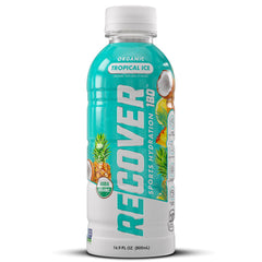 RECOV3R 180 botella en mano demostrando uso práctico tras ejercicio