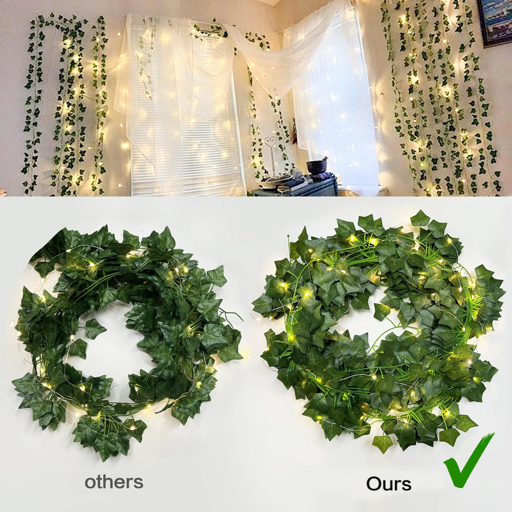 RECUTMS tiras LED envueltas entre las ramas iluminando ambiente