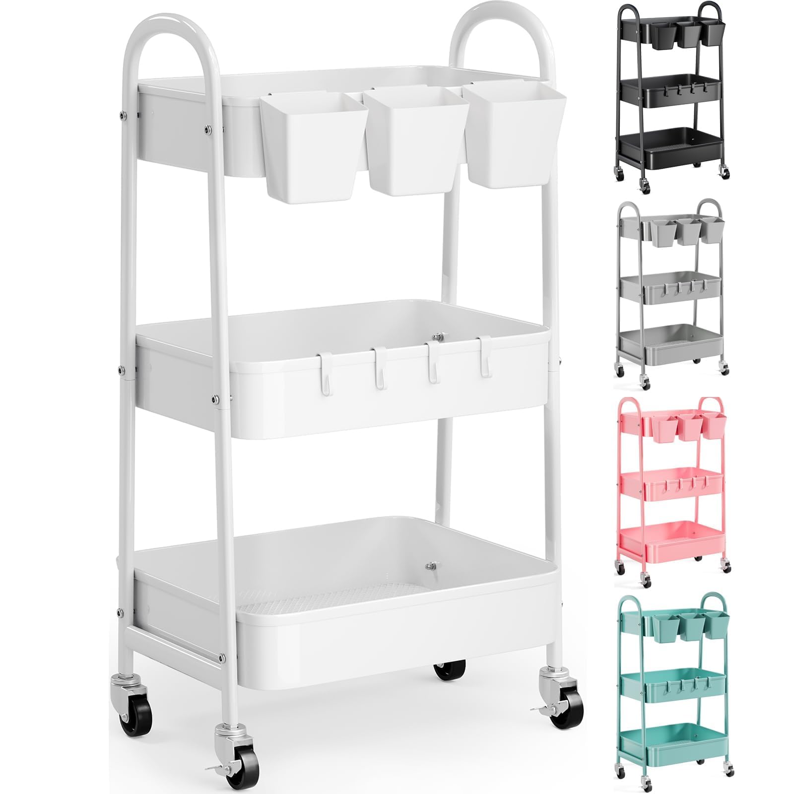 Recximi carrito frontal mostrando tres niveles y orden práctico