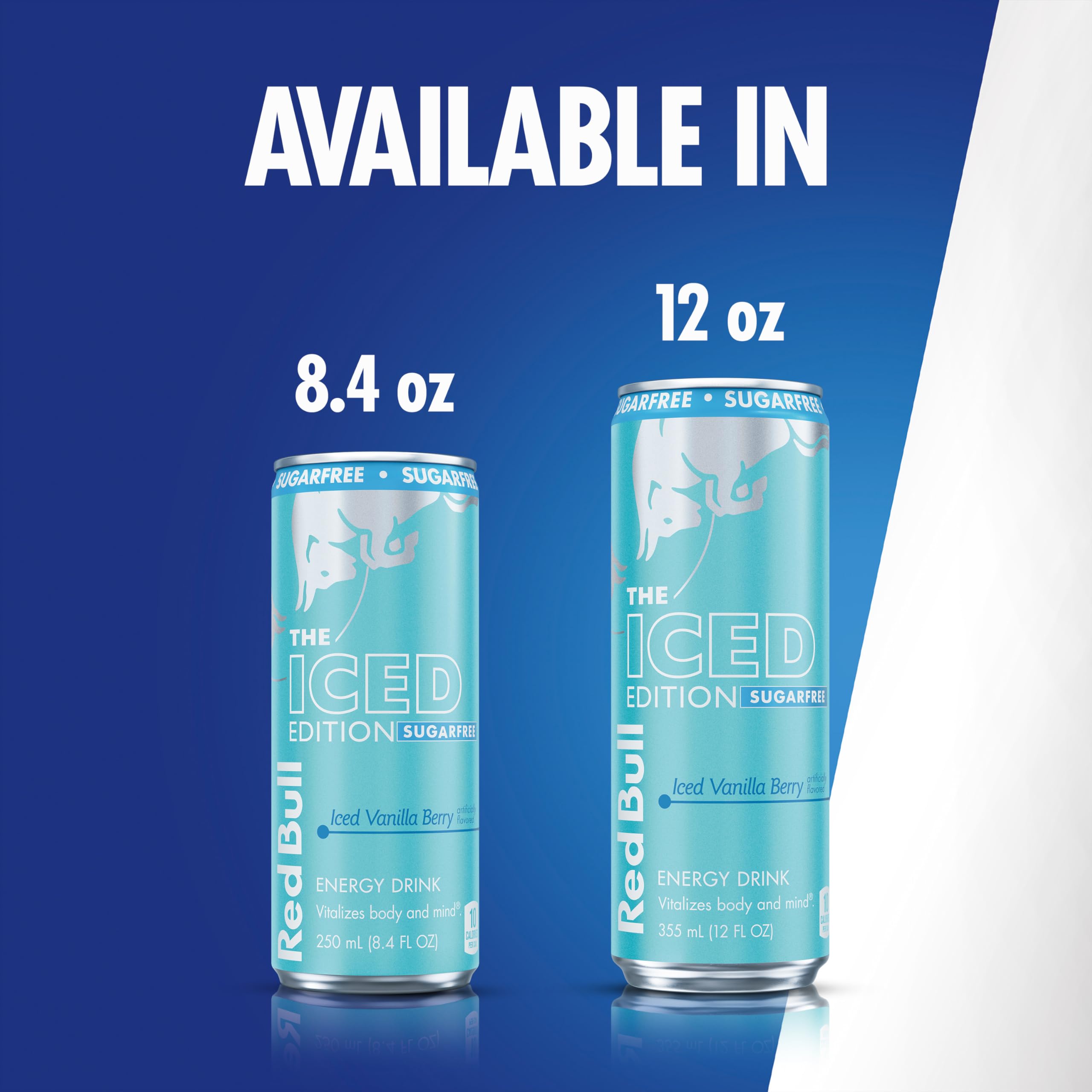 Red Bull Iced Vanilla Berry en manos de usuario listo para consumo
