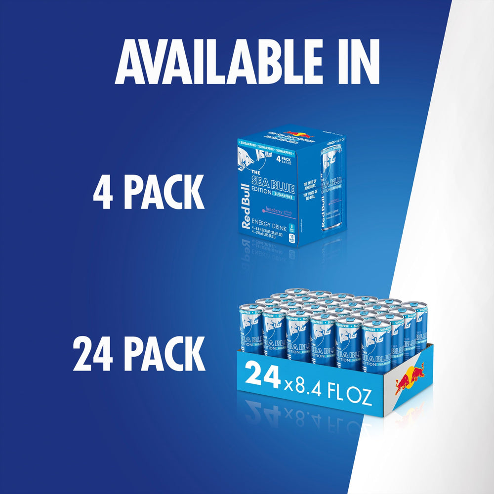 Red Bull Sea Blue pack de 4 para compartir o consumo frecuente