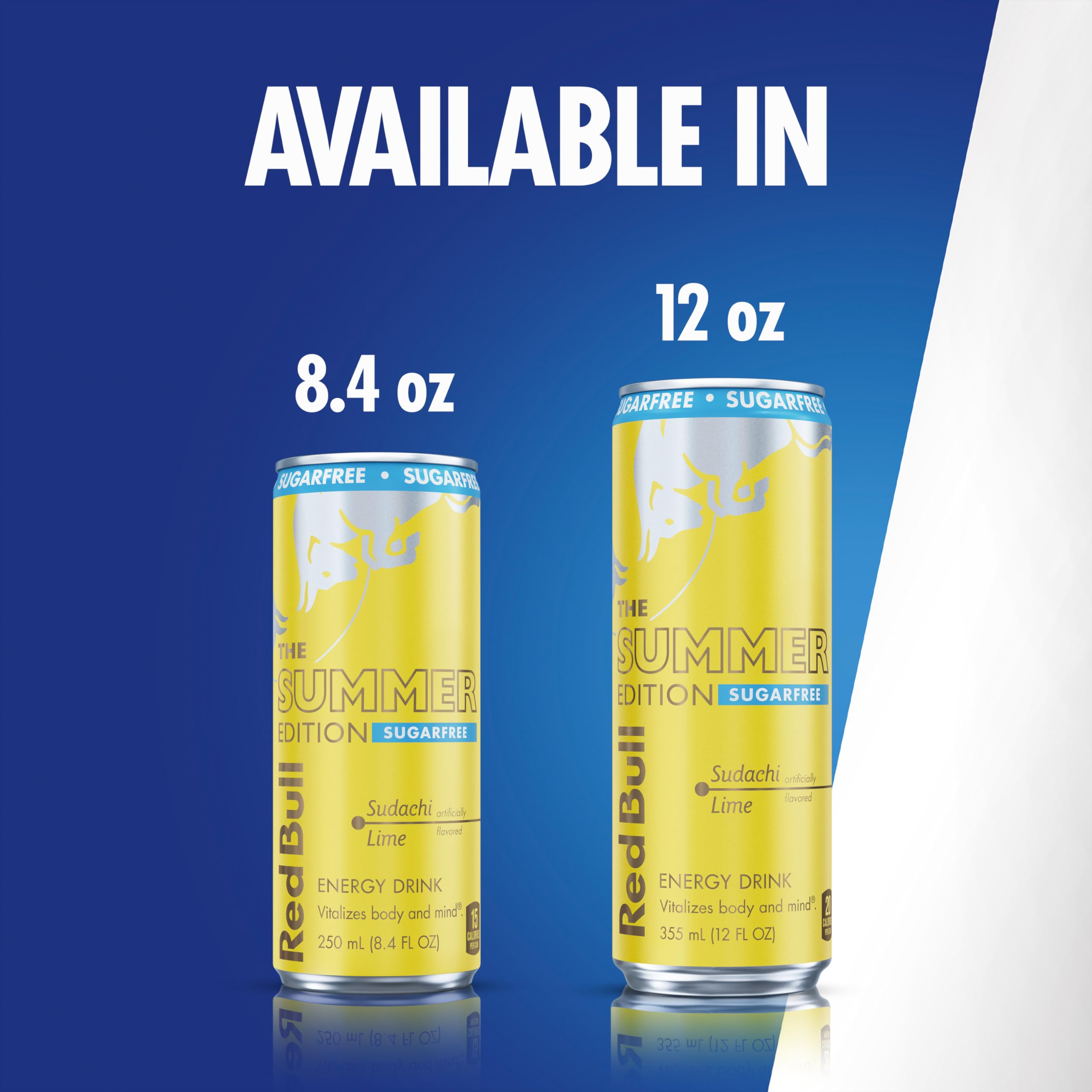 Red Bull lata Sudachi Lime dentro de refrigerador lista para beber