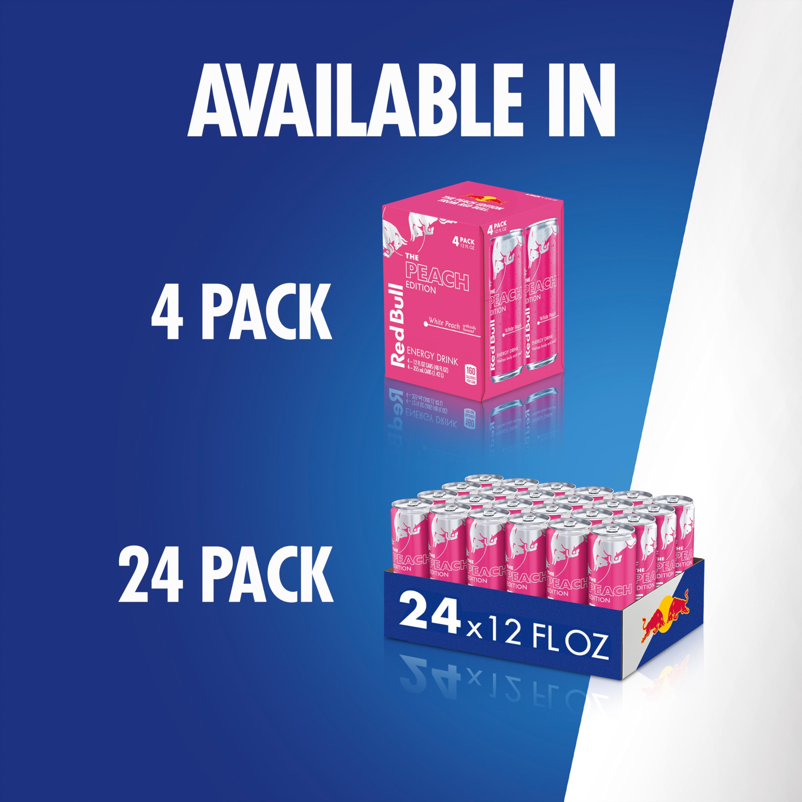 Red Bull White Peach lata en mano urbana listo para energía rápida