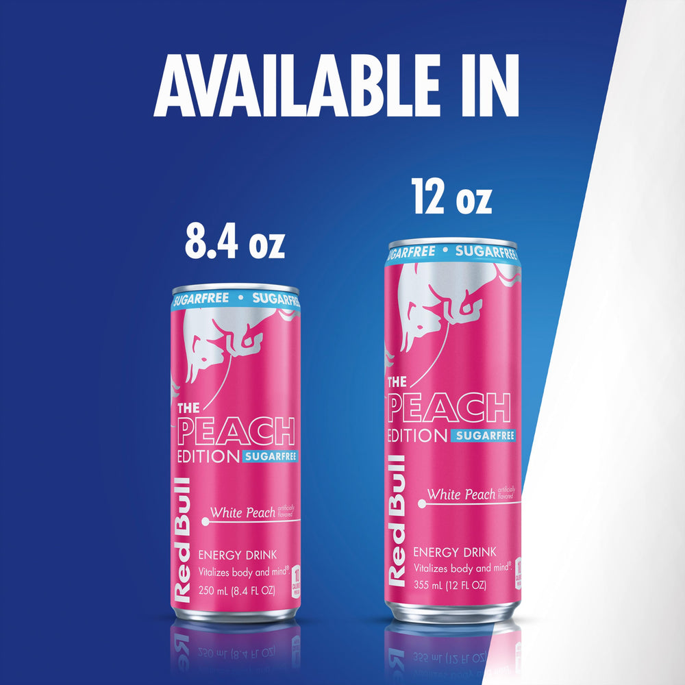 Red Bull White Peach pack de 24 latas ideal para almacenamiento