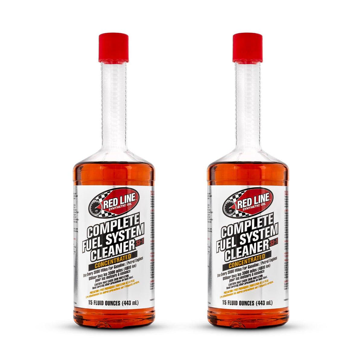 Red Line botella frontal pack 2 mostrando diseño y capacidad