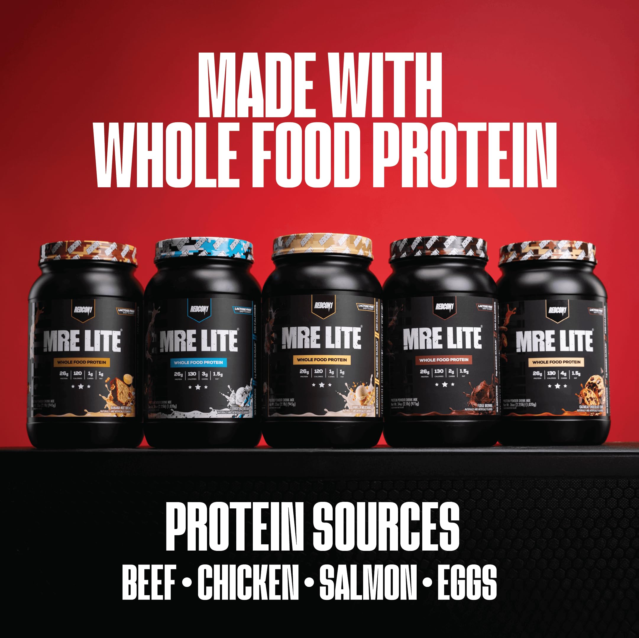 REDCON1 ingredientes reales como pollo y salmón que evidencian variedad proteica