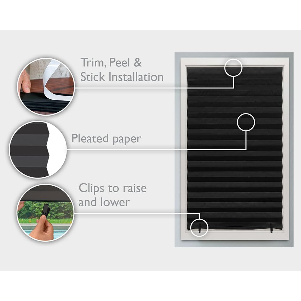 Redi Shade primer plano de la textura plisada en papel resistente para bloqueo de luz
