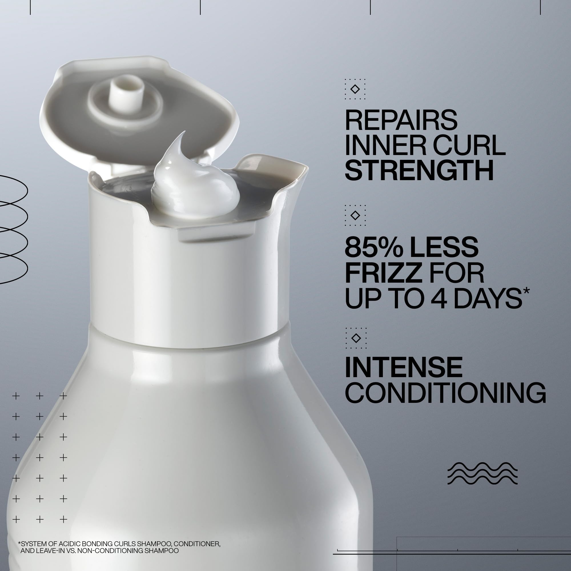 Redken textura cremosa del acondicionador que hidrata rizos sin pesar