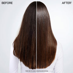Redken textura del spray en mano que evidencia ligereza y brillo