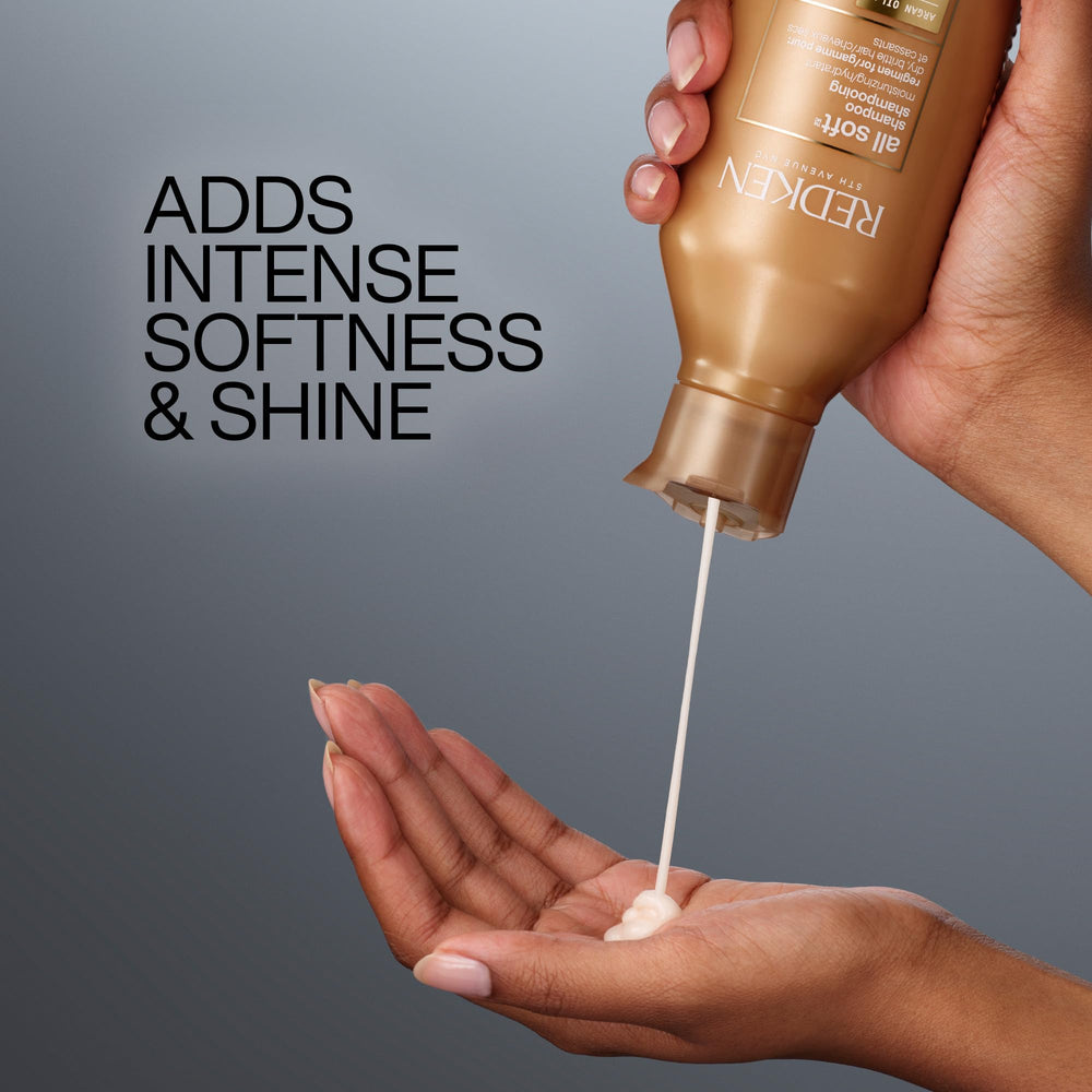 Redken aceite de argán en primer plano mostrando nutricion intensa