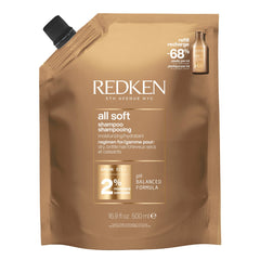 Redken champú refill frontal mostrando ahorro y uso sostenible