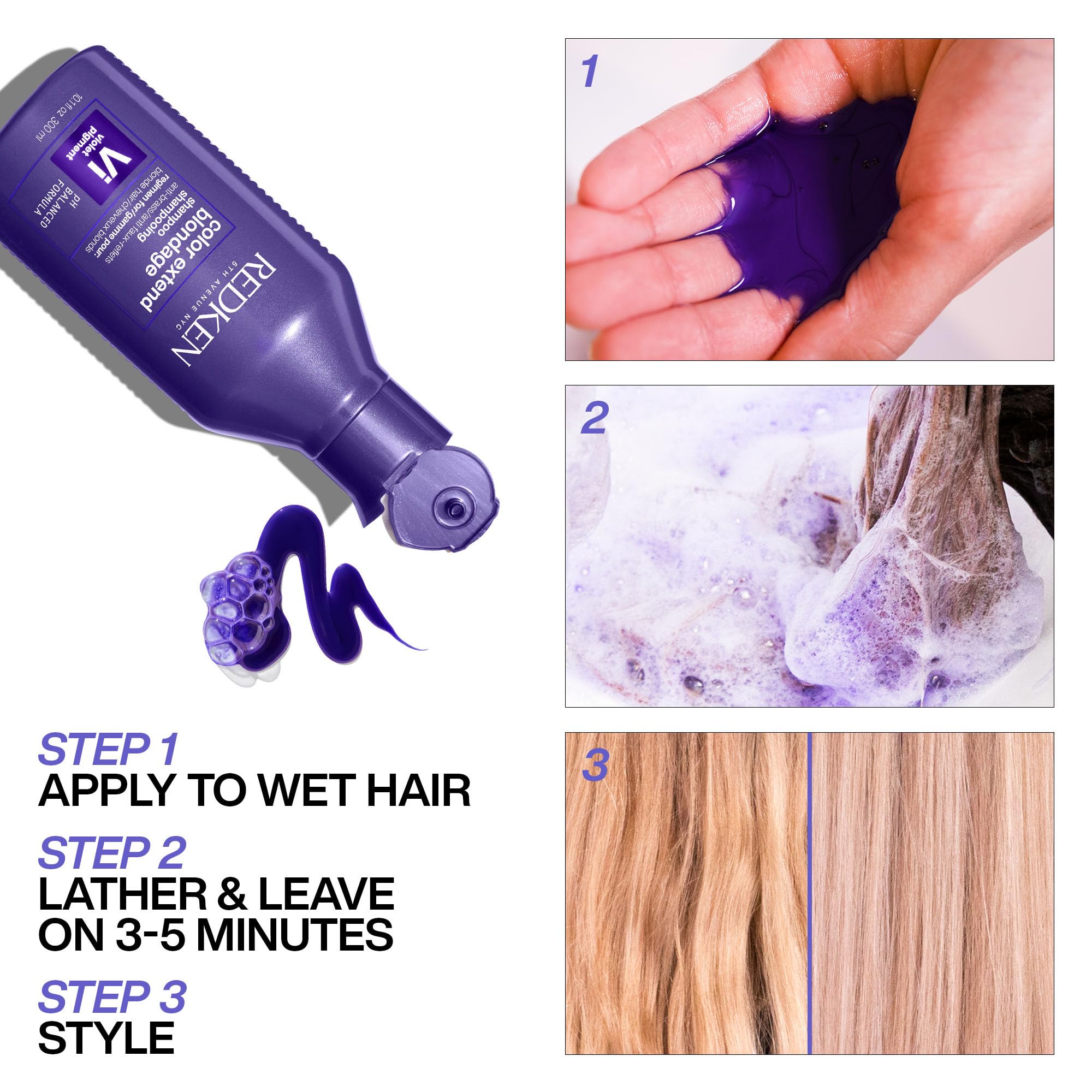 Redken Blondage botella en entorno de salón enfatizando uso profesional y confianza