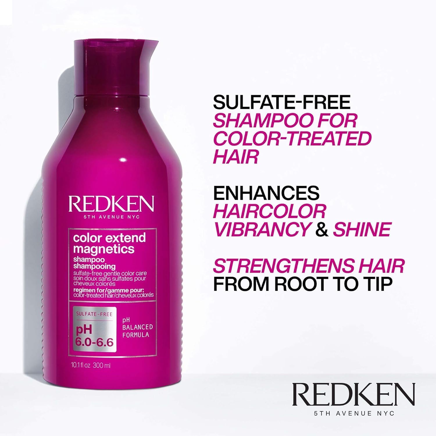 Redken champú en uso bajo la ducha mostrando cuidado del color