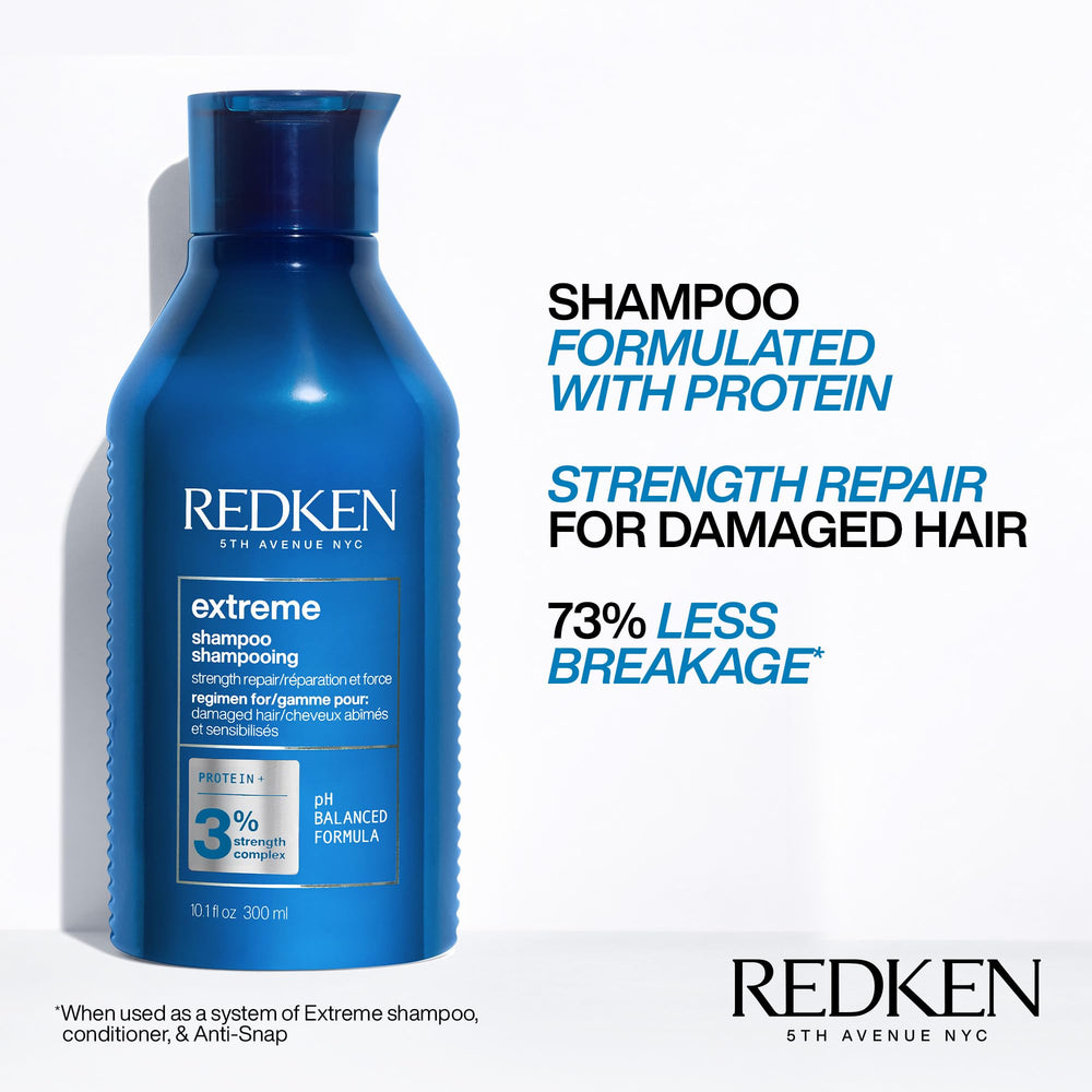 Redken Extreme textura de espuma cremosa que limpia y fortalece cabello