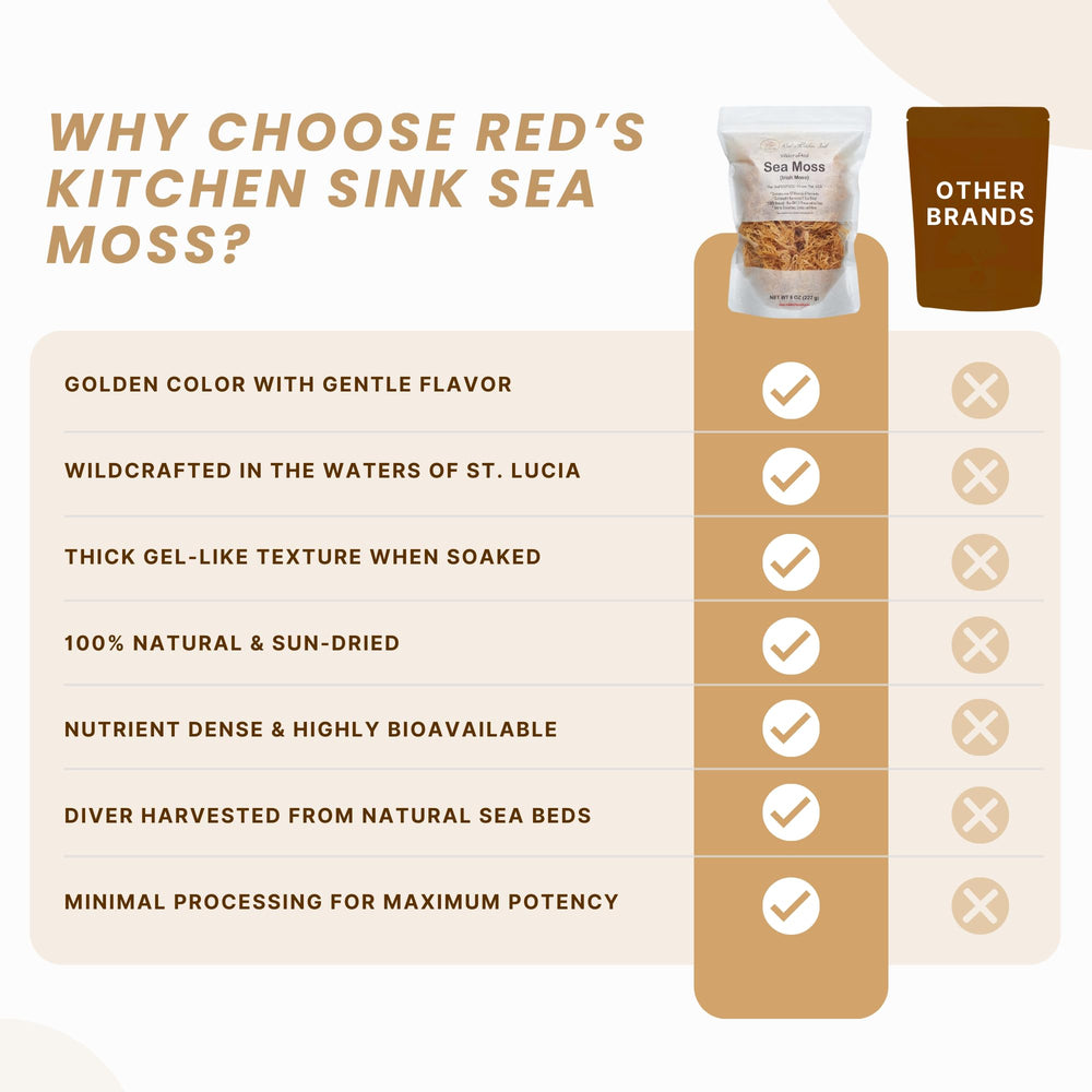 Red's Kitchen Sink hojas de musgo en remojo para máxima hidratación