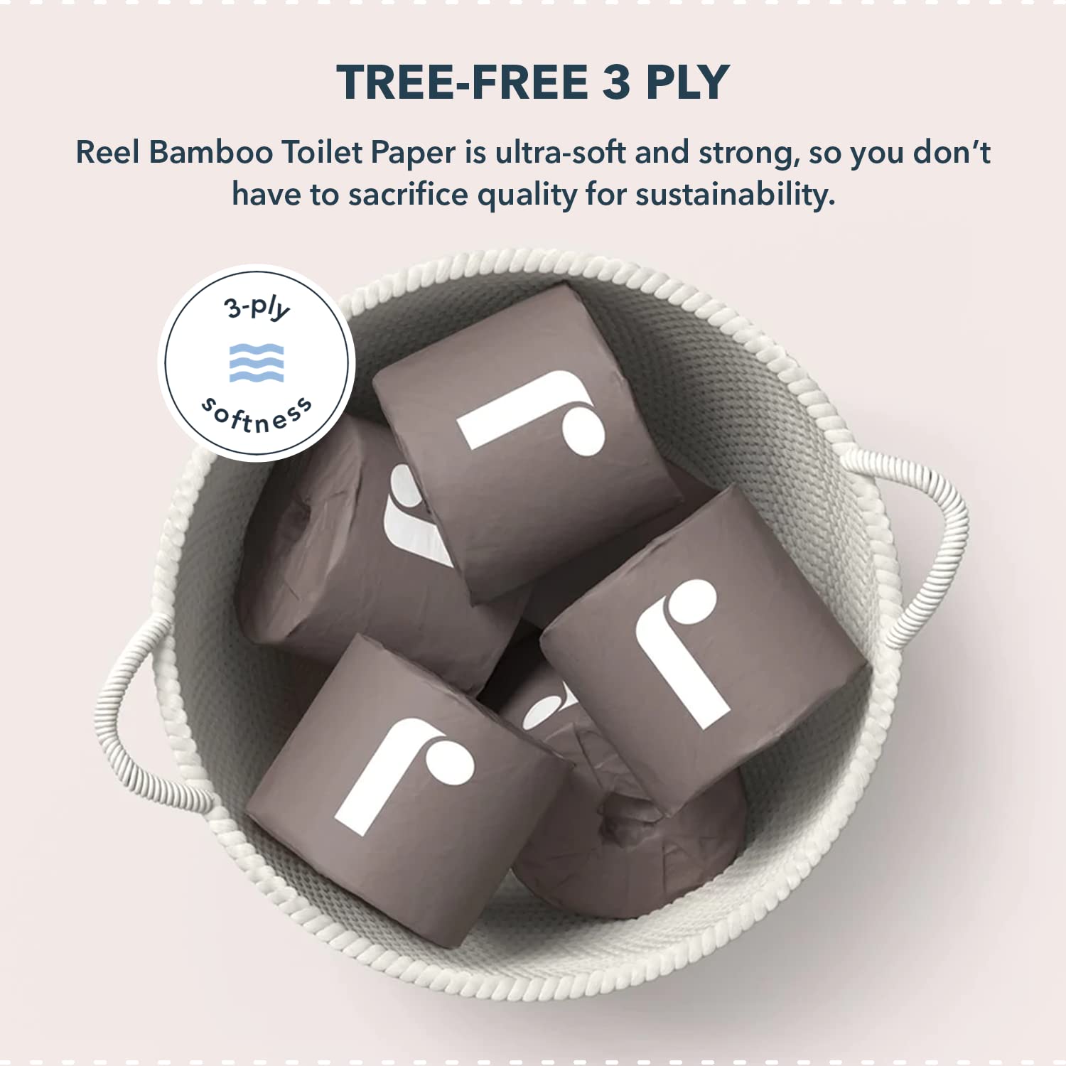 Reel rollo individual envuelto listo para almacenamiento sostenible