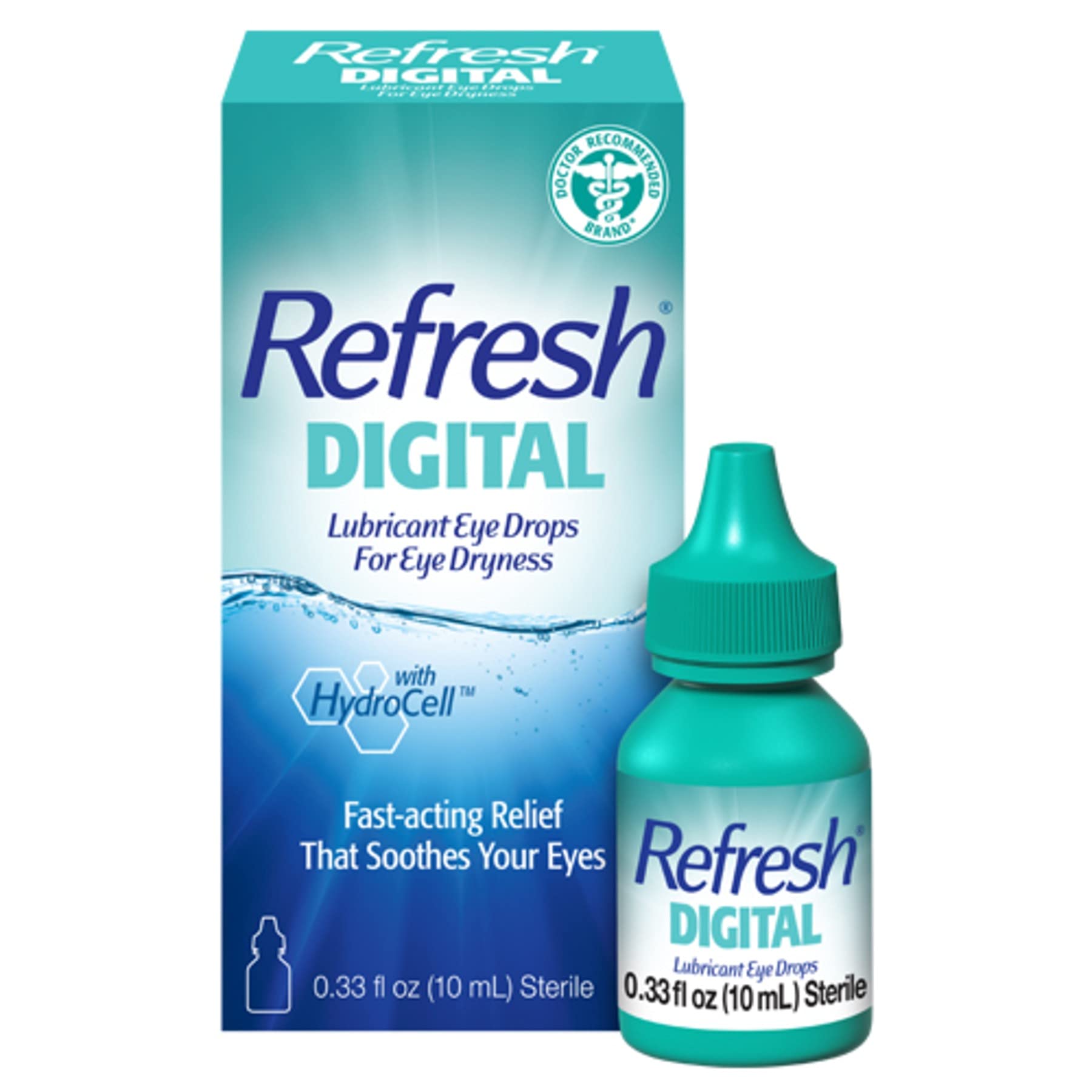 REFRESH DIGITAL frente del envase mostrando el formato 10 mL y fácil transporte