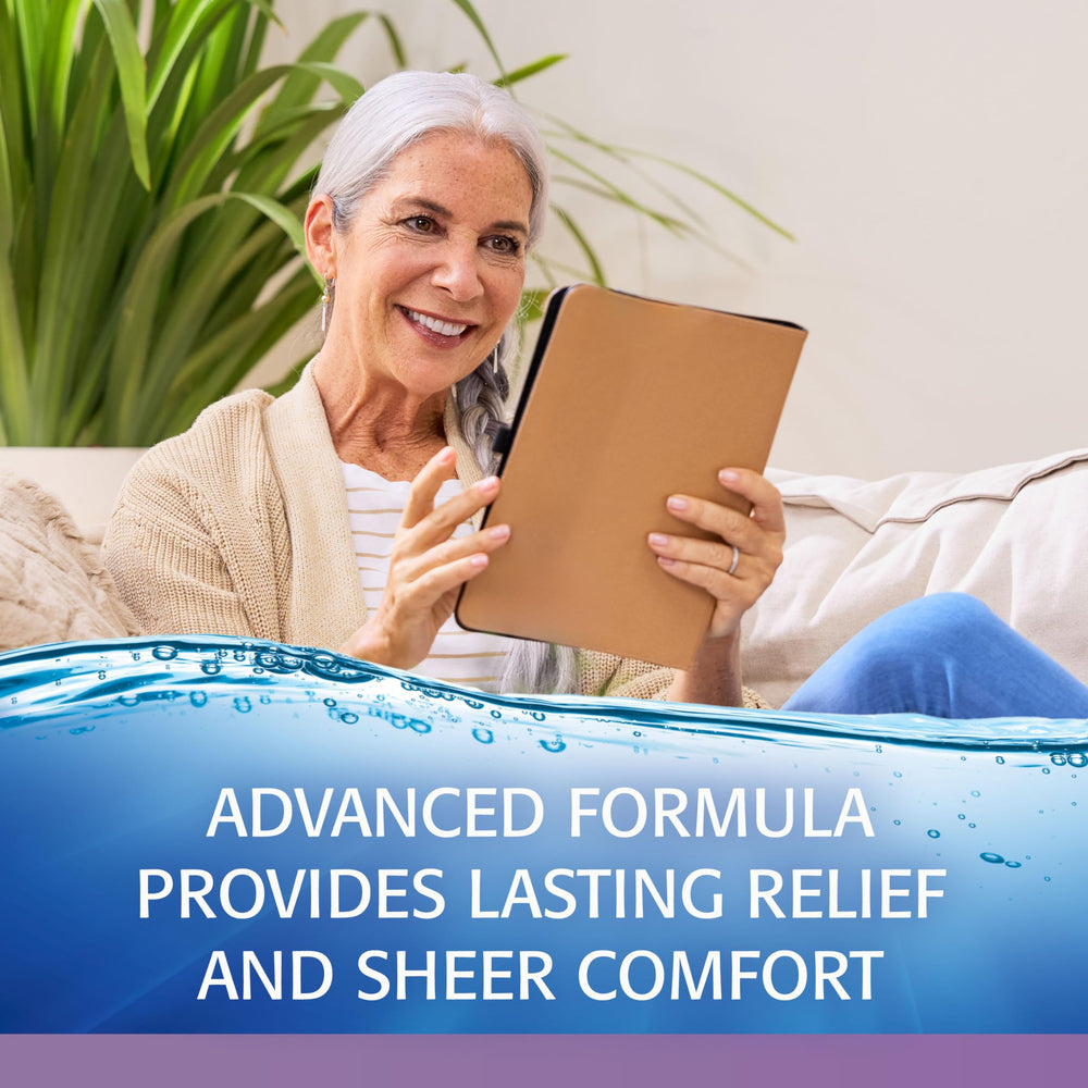 Refresh bote del gel junto a almohada representando alivio nocturno y confort prolongado