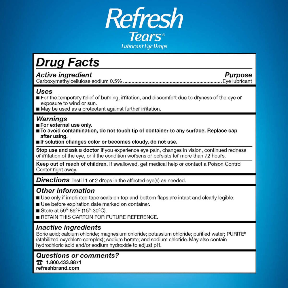 Refresh packaging completo del pack 4x15 ml más 1x5 ml sobre mesa